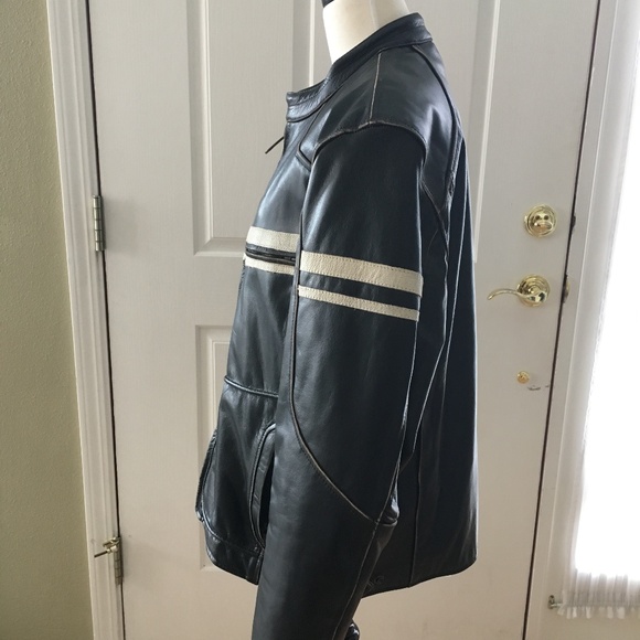 Leather Motorcycle Jacket - Picture 2 of 7